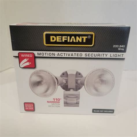 Defiant Wired 110 Degree Detection Outdoor Grey Motion Activated