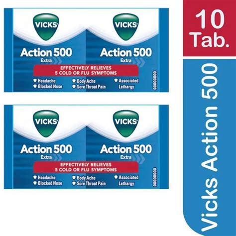 VICKS ACTION 500 TAB 10 Upto 10.59% Off | Apollo