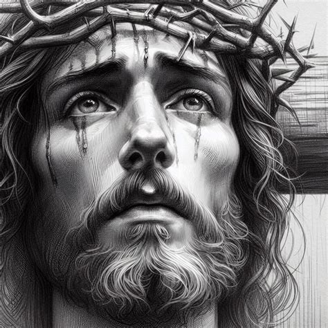 Jesus Sketch Digital Printable Download Religious Artwork Etsy Artofit