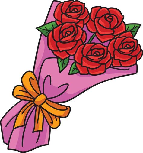 Ramo De Flores Dibujos Animados Color Clipart 13655539 Vector En Vecteezy