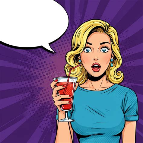 Surprised Blonde Woman Pop Art Vector Illustration Stock Illustration Illustration Of