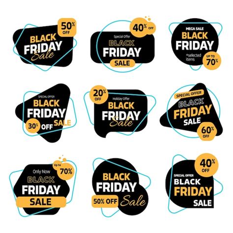 Premium Vector Black Friday Sale Badges