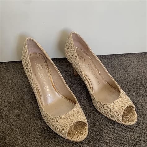 Nude Glitter Eva Heel With Spare Heel Bases Depop