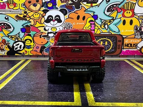Custom Made Red 20 Toyota Tacoma Hot Wheels Black Wheels Wheels Swap Real Rides Rubber Wheels