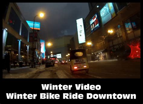 Winter Video – Snowing in Minneapolis – a night time bike ride through