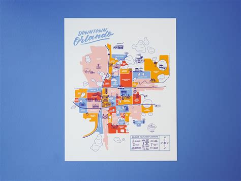 Orlando Downtown Map - 11x14" Map Orlando 🏕️ Little Known Goods