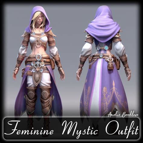 Artstation 200 Feminine Mystic Outfit Reference Pack 4k V164