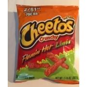 Cheetos Flamin Hot Limon Cheese Flavored Snacks Calories Nutrition Analysis More Fooducate