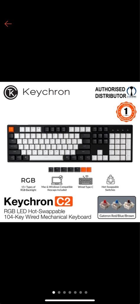 Keychron Rgb Hot Swappable Computers Tech Parts Accessories Computer Keyboard On Carousell