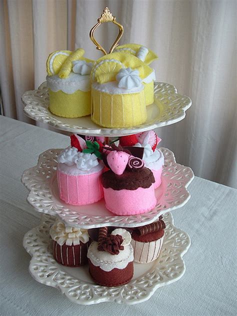 Handmade Easter Holiday Craft Felt Fabric Cupcakes