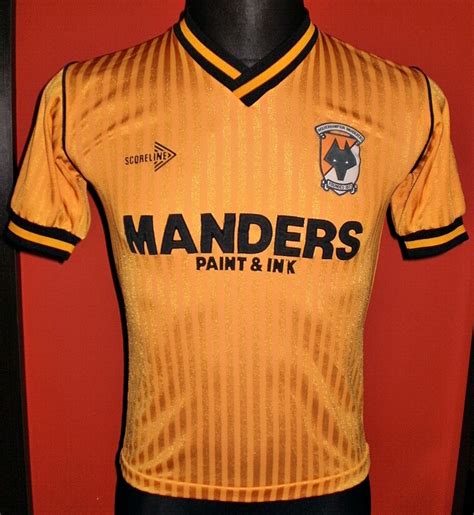 Wolverhampton Wanderers Home Football Shirt 1989 1990 Sponsored By