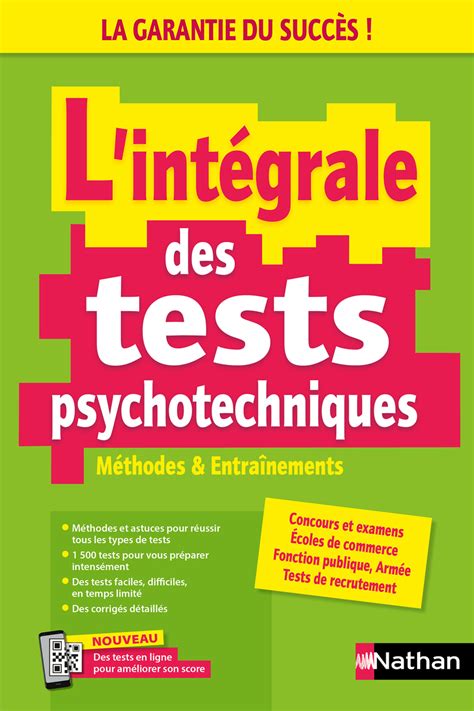 L intégrale des tests psychotechniques 2024 2025 EPUB Éditions Nathan