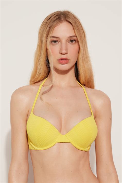 Padded Recycled Ribbed Push Up Bikini Top Push Up Women Tezenis