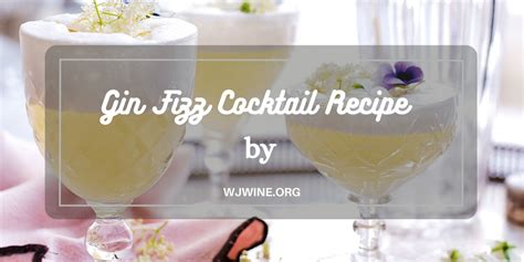 How to Make the Perfect Gin Fizz Cocktail? - Online Liquor Store NYC ...