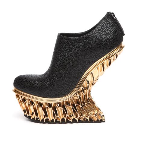 Francis Bitonti D Prints Gold Plated Shoes For United Nude