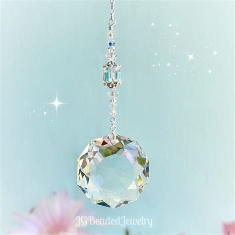 Dahlia Swarovski Crystal Suncatcher JGBeads