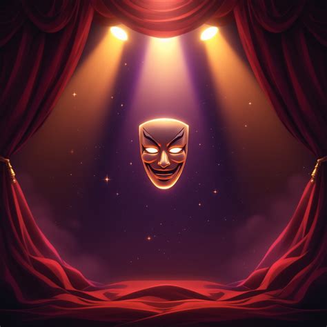 mystical theater mask image theatrical mask spotlight
