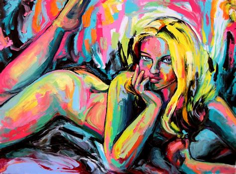 Abstract Nude Art Print By Aja Night Moves 30x40 Inch Canvas Etsy