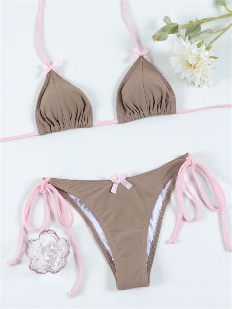 Tie Up Bow Micro Bikini Bikinis Free Shipping