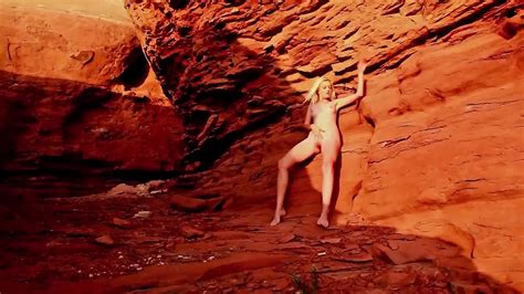 Blonde Striptease In The Mountains