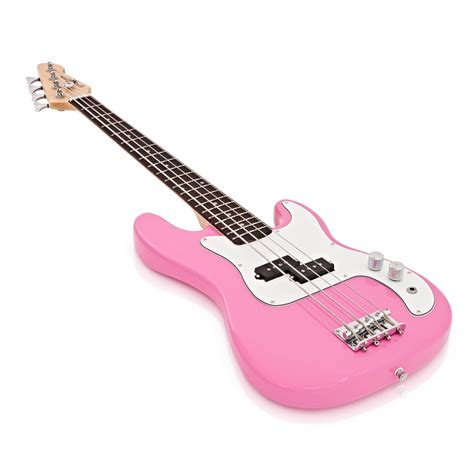 3 4 La Bass Guitar By Gear4music Pink B Stock At Gear4music