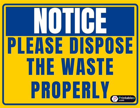 27printable Trash And Garbage Sign Download Free Pdfs Worksheets Library