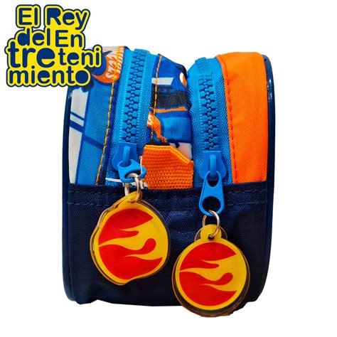 Cartuchera Hot Wheels Original Doble Cierre Escolar El Rey Del Entretenimiento