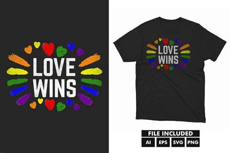 Pride Lgbt Gay Rainbow T Shirt Svg File Graphic By Tentshirtstore Creative Fabrica