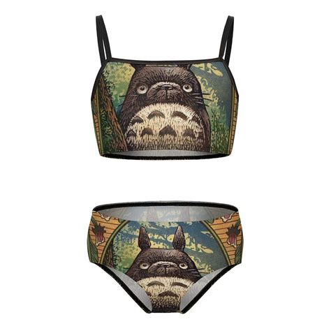 Totoro Girls Bikini Swimsuits Two Piece Beach Bathing Suit Swimwear 9 11Y 140cm Walmart