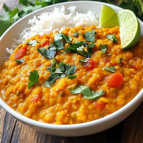 red lentil coconut curry flavorful simple dish recipe website
