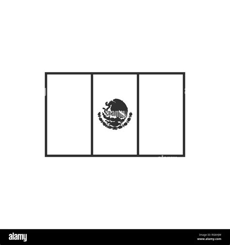 Outline Of Mexican Flag