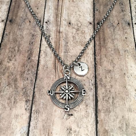Compass Pendant Compass Necklace Compass Jewelry Long Distance Best