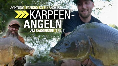 Achtung FÄNGIG Karpfenangeln am Baggersee Teil 1 YouTube