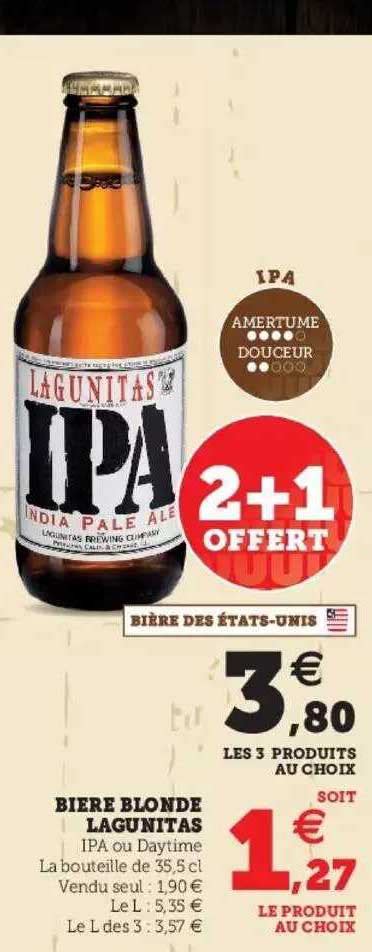 Promo Bi Re Blonde Lagunitas Chez Hyper U Icatalogue Fr