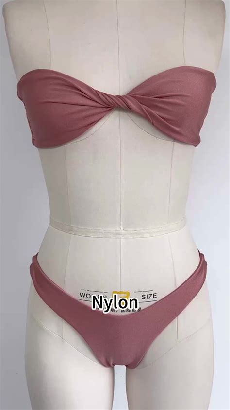 Hot Sale Women Strapless Bikini Bandeau Bikini Sexy Swimming Suits Swimwear Bikinis Support