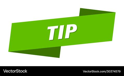 tip banner template ribbon label sign royalty  vector