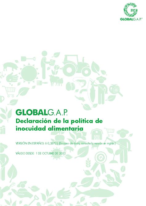 221215 1 globalgap 4 Declaración de la política de inocuidad