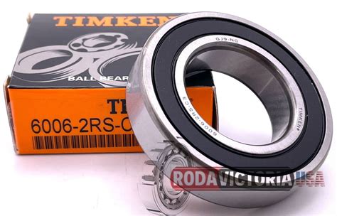 TIMKEN 6006 2RS C3 Double Rubber Seal Ball Bearings 30X55X13MM ...