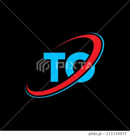 To T O Letter Logo Design Initial Letter To Pixta