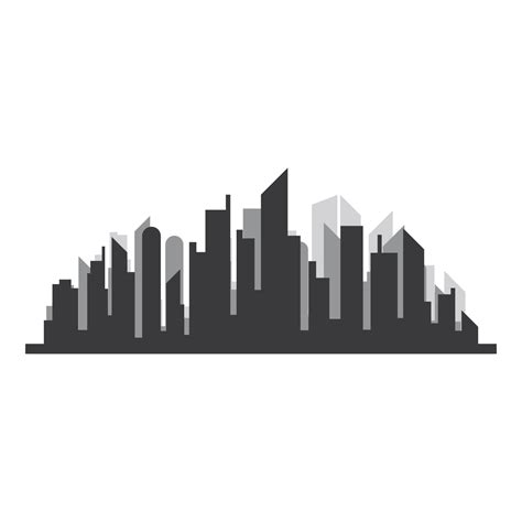city skyline silhouette design vector  vector art  vecteezy