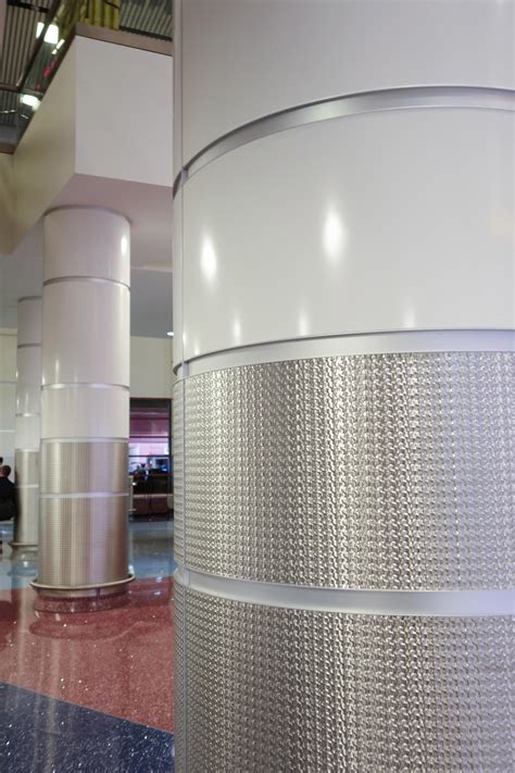 Decorative Round Steel Column Covers In Mccarran Airport Architonic
