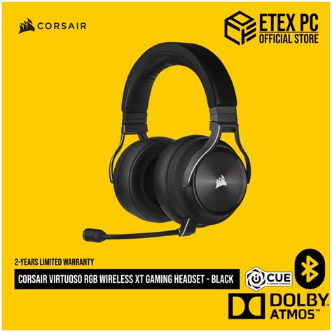 Corsair Virtuoso Rgb Wireless Xt High Fidelity Gaming Headset Black