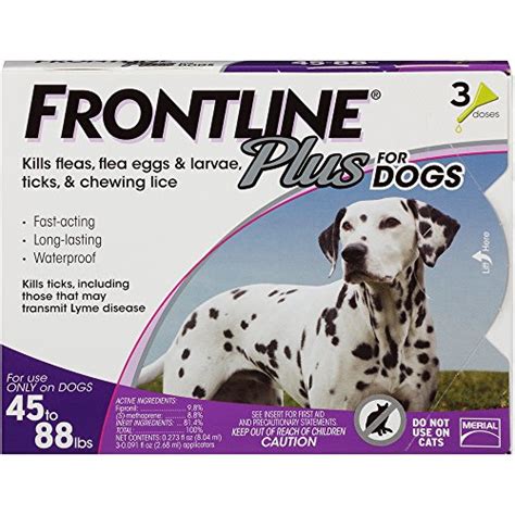 Frontline Plus Flea and Tick Control for Dogs and Puppies 8 weeks or ...