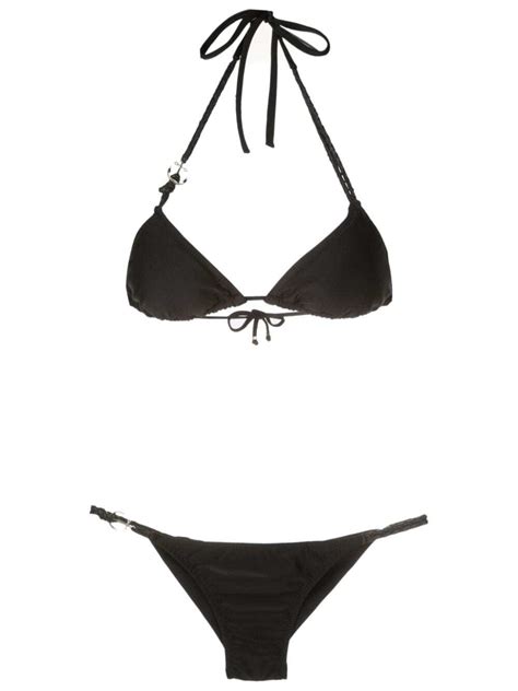 Amir Slama Anchor Detail Triangle Bikini Black Editorialist