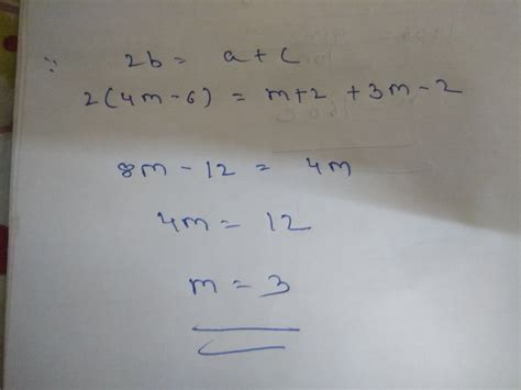 Section C So That M 2 4m 6 And 3m 2 Are There Comecutives Q 13