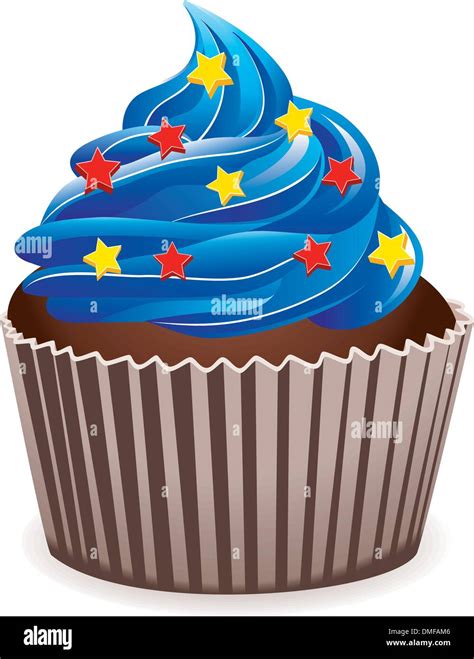 Vector Blue Cupcake Stock Vector Image And Art Alamy