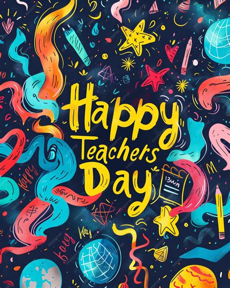 Premium Photo Celebrating Educators A Vibrant Happy Teachers Day Banner Illustration