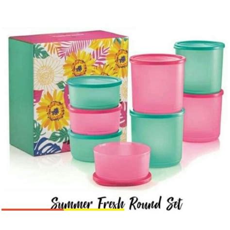 Tupperware Summer Fresh Round Litre And Ml Shopee Malaysia