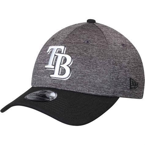 Mens Tampa Bay Rays New Era Heathered Grayblack Shadow Tech 39thirty