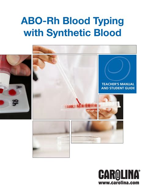 Abo Rh Blood Typing With Synthetic Blood Abo Rh Blood Typing With